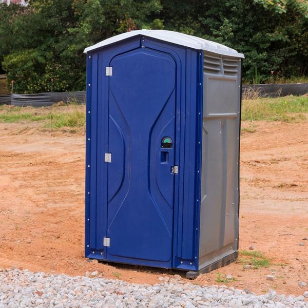 short-term portable toilets should be serviced frequently, typically once a week